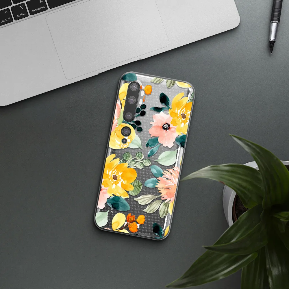 Watercolor Flowers Xiaomi Mi Note 10 Clear TPU Case
