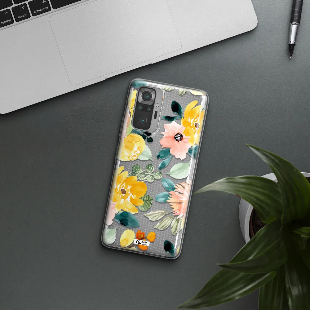 Watercolor Flowers Xiaomi Note 10 Pro Clear TPU Case