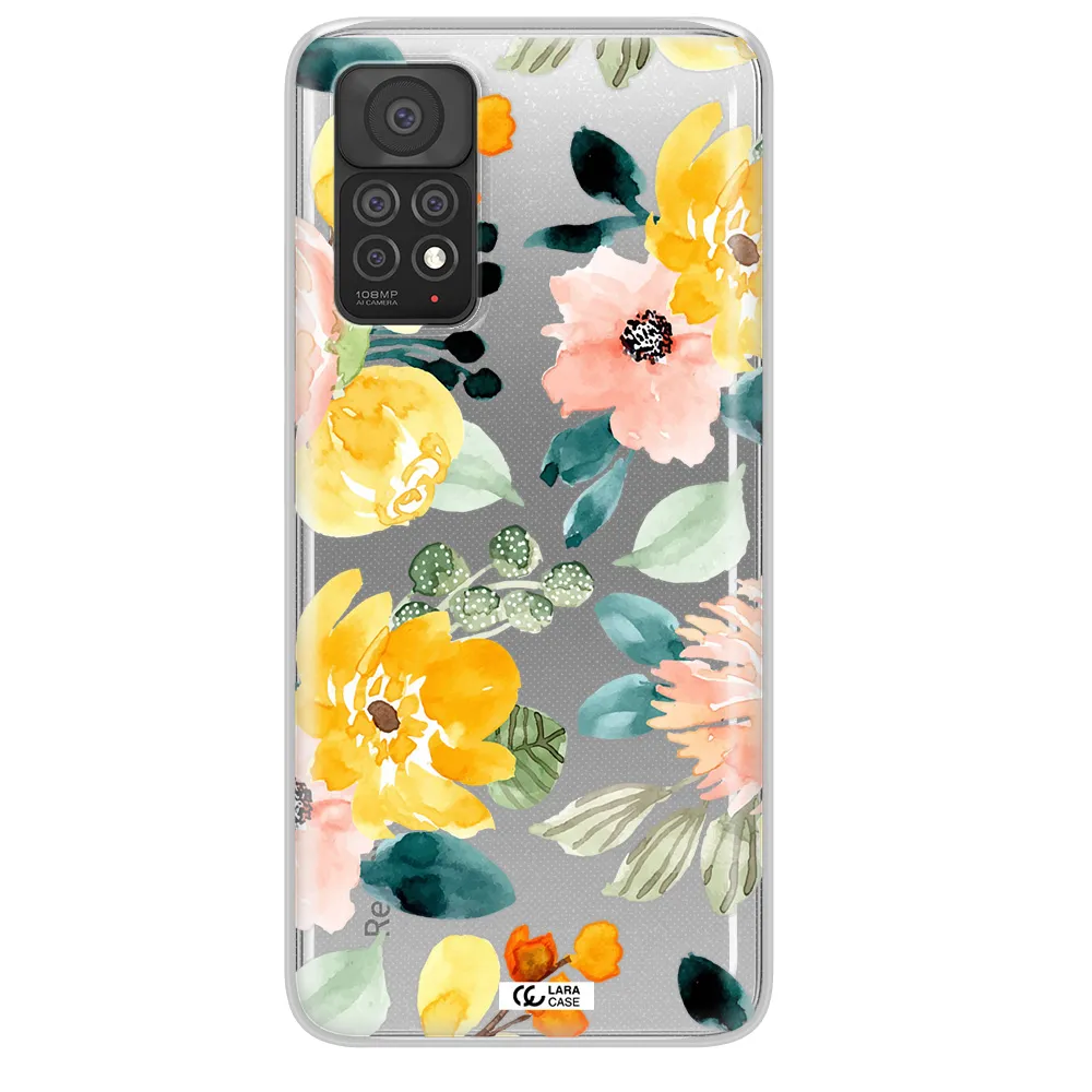 Watercolor Flowers Xiaomi Note 11 Pro Clear TPU Case