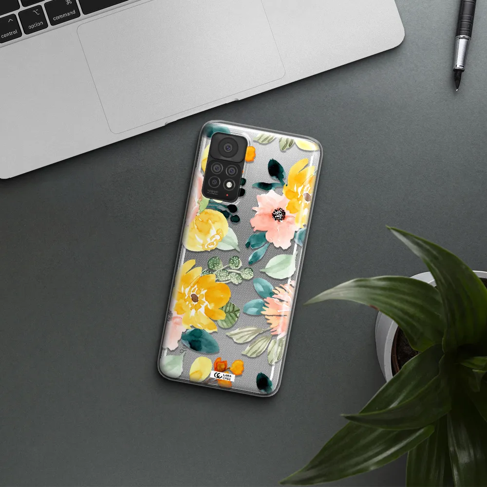 Watercolor Flowers Xiaomi Note 11 Pro Clear TPU Case