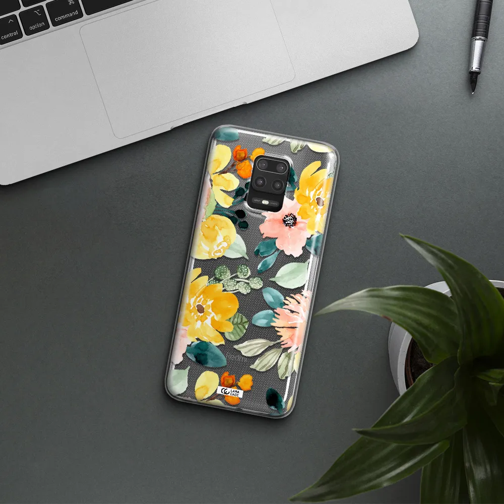 Watercolor Flowers Xiaomi Note 9S Clear TPU Case