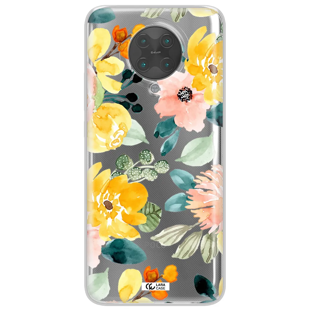 Watercolor Flowers Xiaomi Poco F2 Pro Clear TPU Case