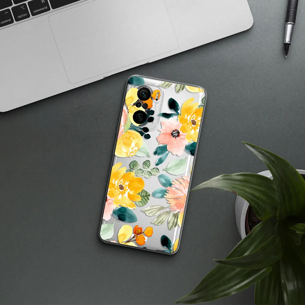 Watercolor Flowers Xiaomi Poco F3 Clear Tpu Case