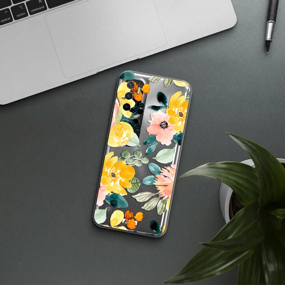 Watercolor Flowers Xiaomi Poco M3 Pro Clear Tpu Case