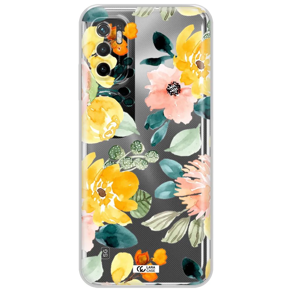 Watercolor Flowers Xiaomi Poco M4 Pro 5G Clear Tpu Case