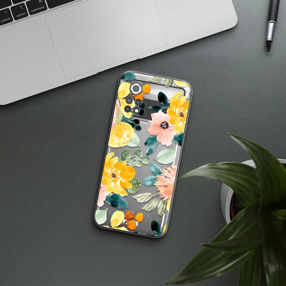 Watercolor Flowers Xiaomi Poco X4 Pro Clear TPU Case