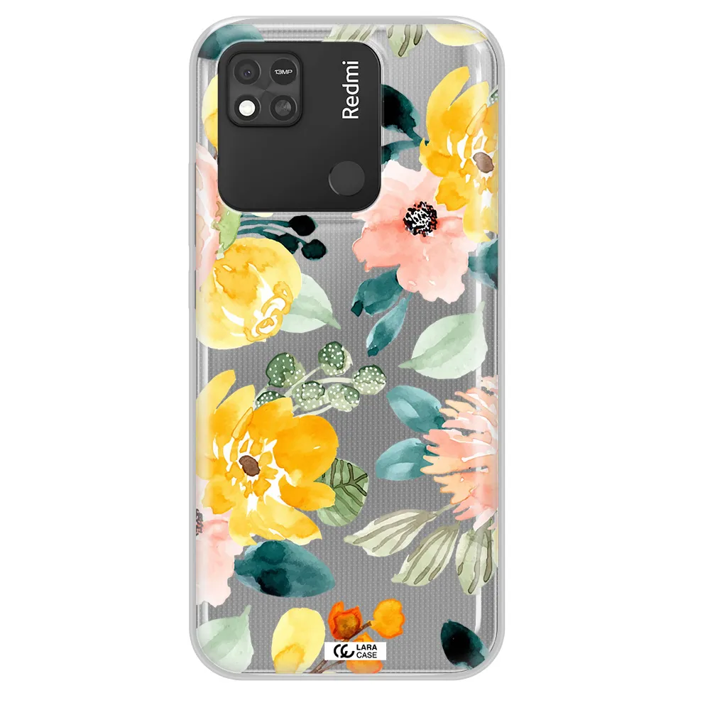 Watercolor Flowers Xiaomi Redmi 10A Clear TPU Case