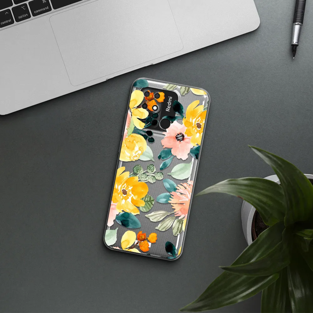 Watercolor Flowers Xiaomi Redmi 10C Clear TPU Case