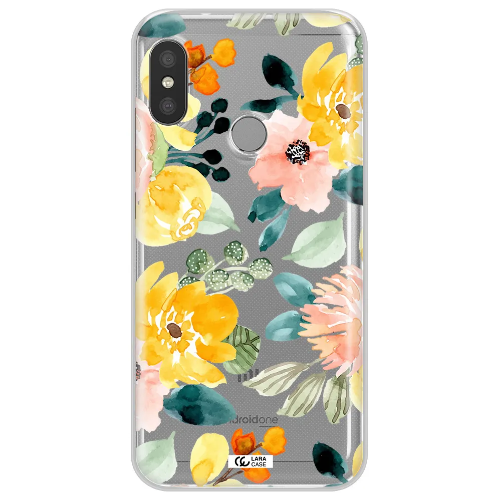 Watercolor Flowers Xiaomi Redmi 6 Pro Clear TPU Case
