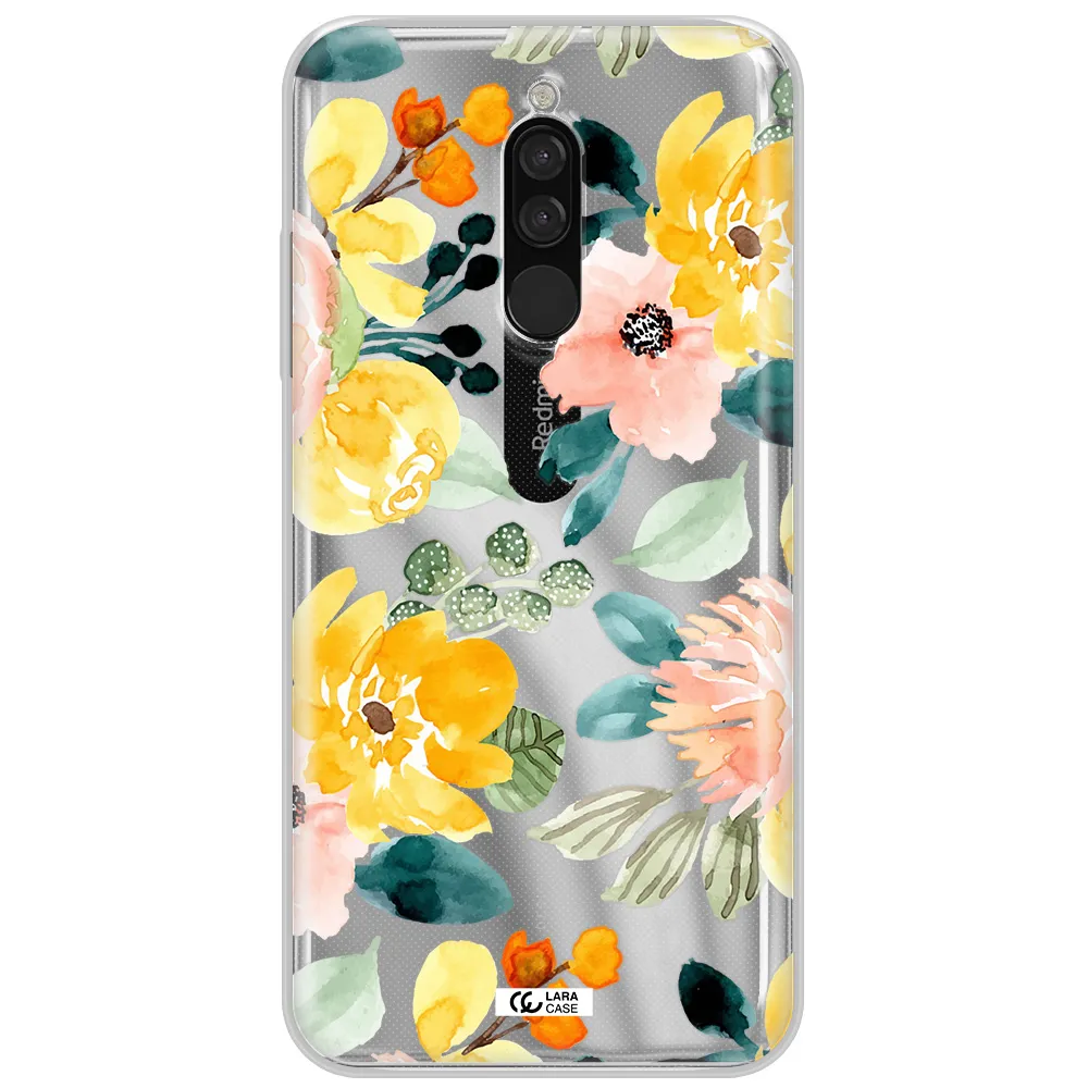 Watercolor Flowers Xiaomi Redmi 8 Clear Tpu Case