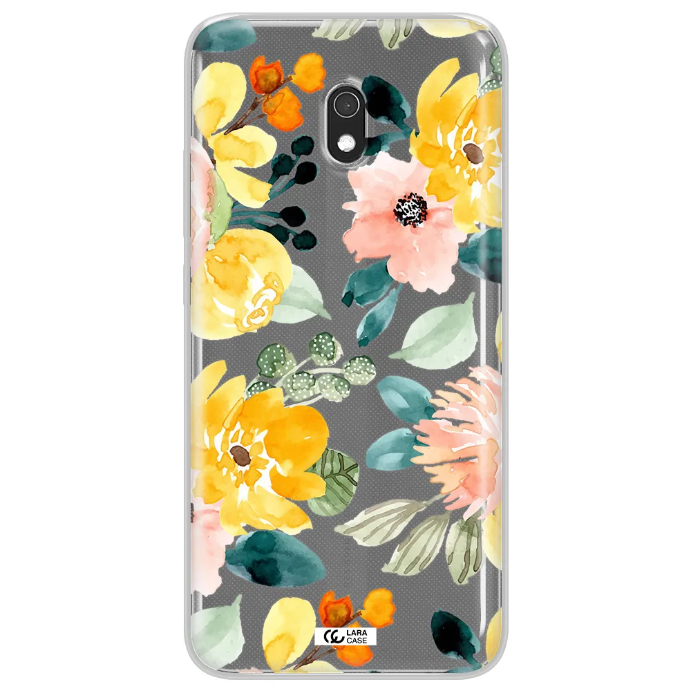 Watercolor Flowers Xiaomi Redmi 8A Clear TPU Case