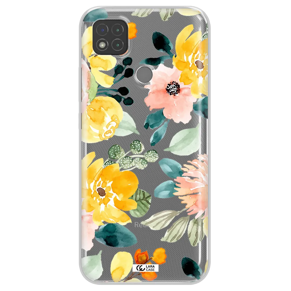 Watercolor Flowers Xiaomi Redmi 9C Clear TPU Case