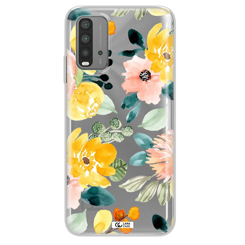 Watercolor Flowers Xiaomi Redmi 9T Clear TPU Case