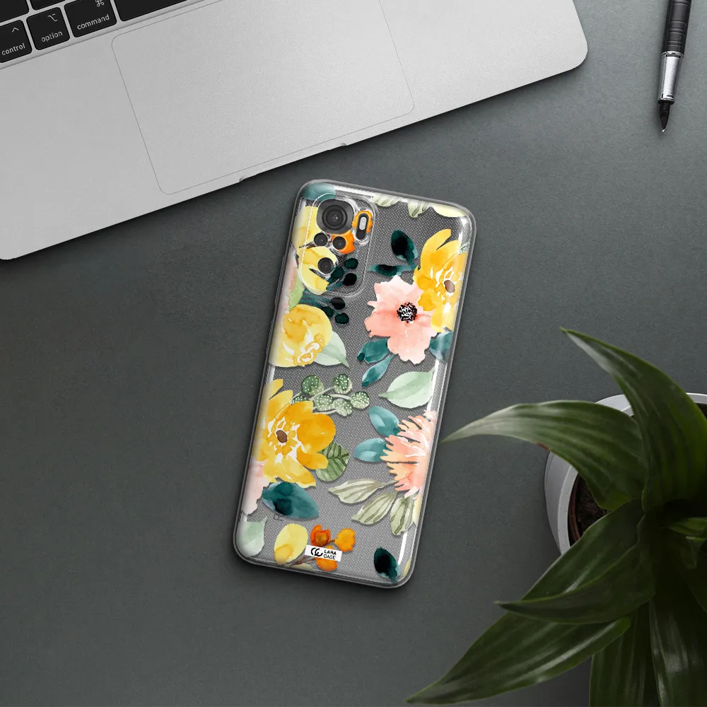 Watercolor Flowers Xiaomi Redmi Note 10S Clear Tpu Case