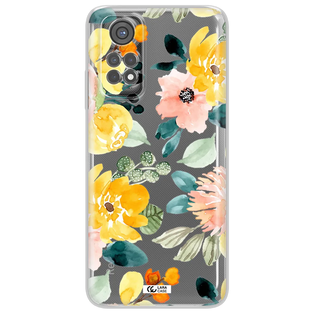 Watercolor Flowers Xiaomi Redmi Note 11S Clear Tpu Case