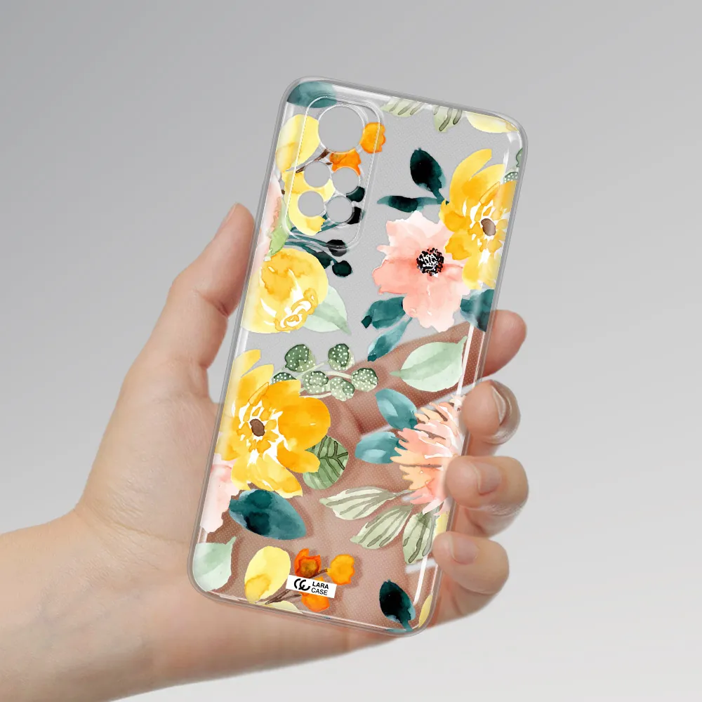 Watercolor Flowers Xiaomi Redmi Note 11S Clear Tpu Case