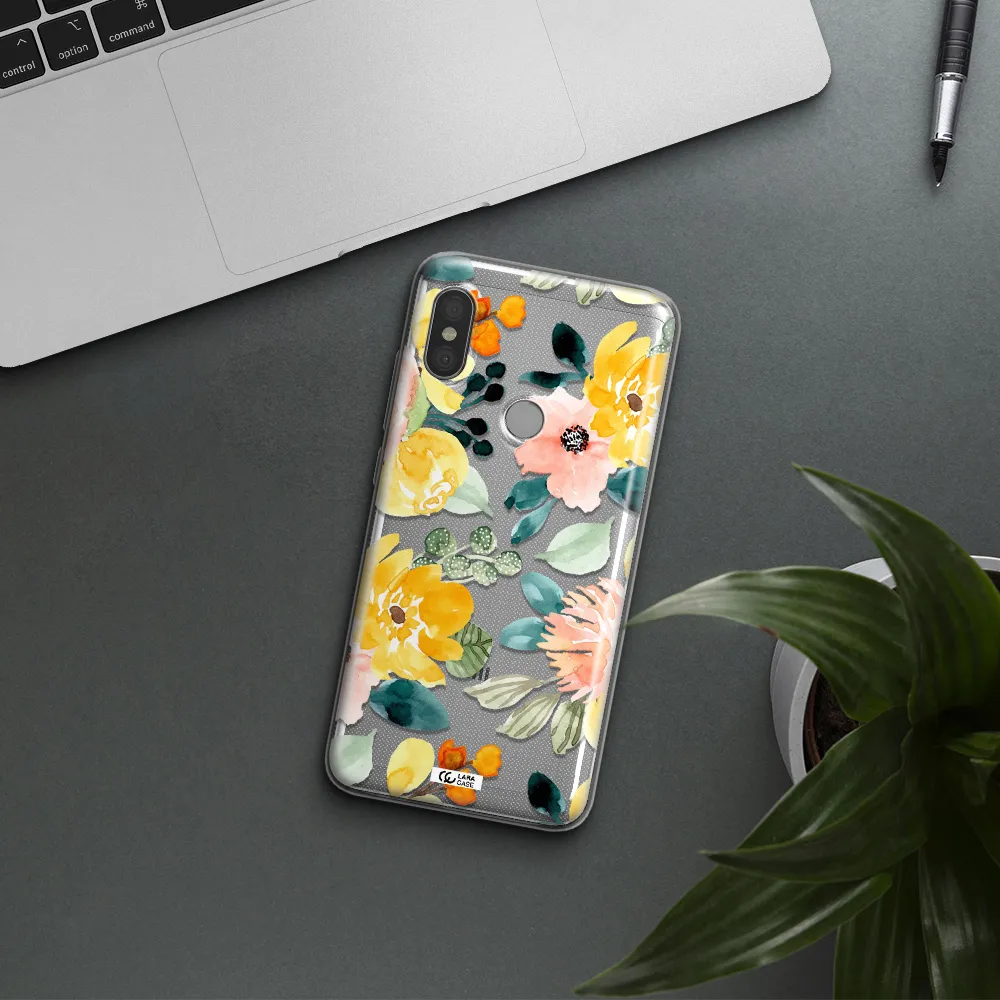 Watercolor Flowers Xiaomi Redmi Note 6 Pro Clear TPU Case