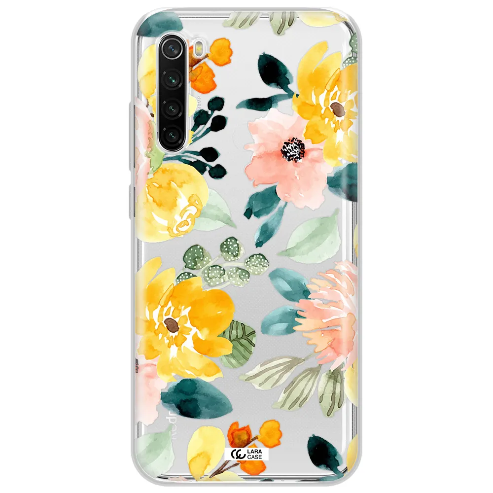 Watercolor Flowers Xiaomi Redmi Note 8T Clear Tpu Case