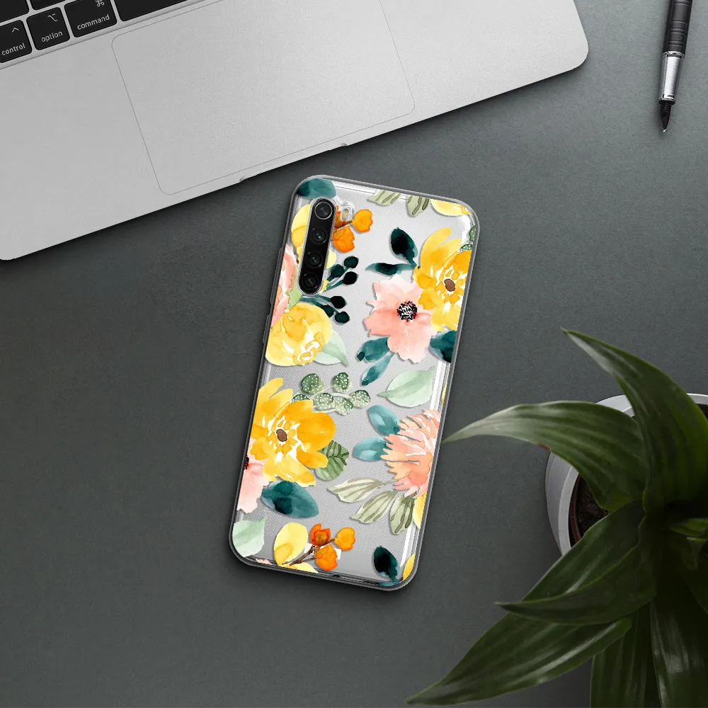 Watercolor Flowers Xiaomi Redmi Note 8T Clear Tpu Case