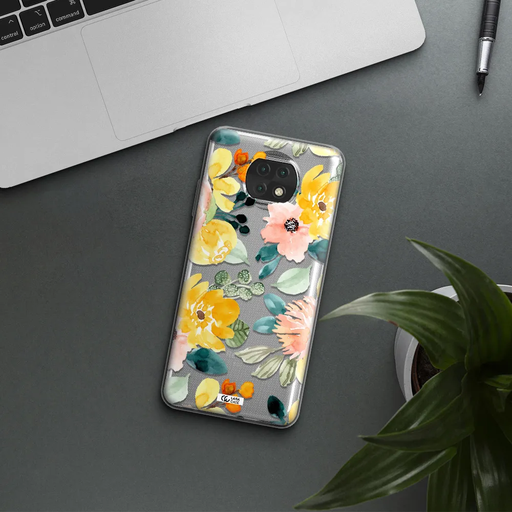 Watercolor Flowers Xiaomi Redmi Note 9T Clear Tpu Case