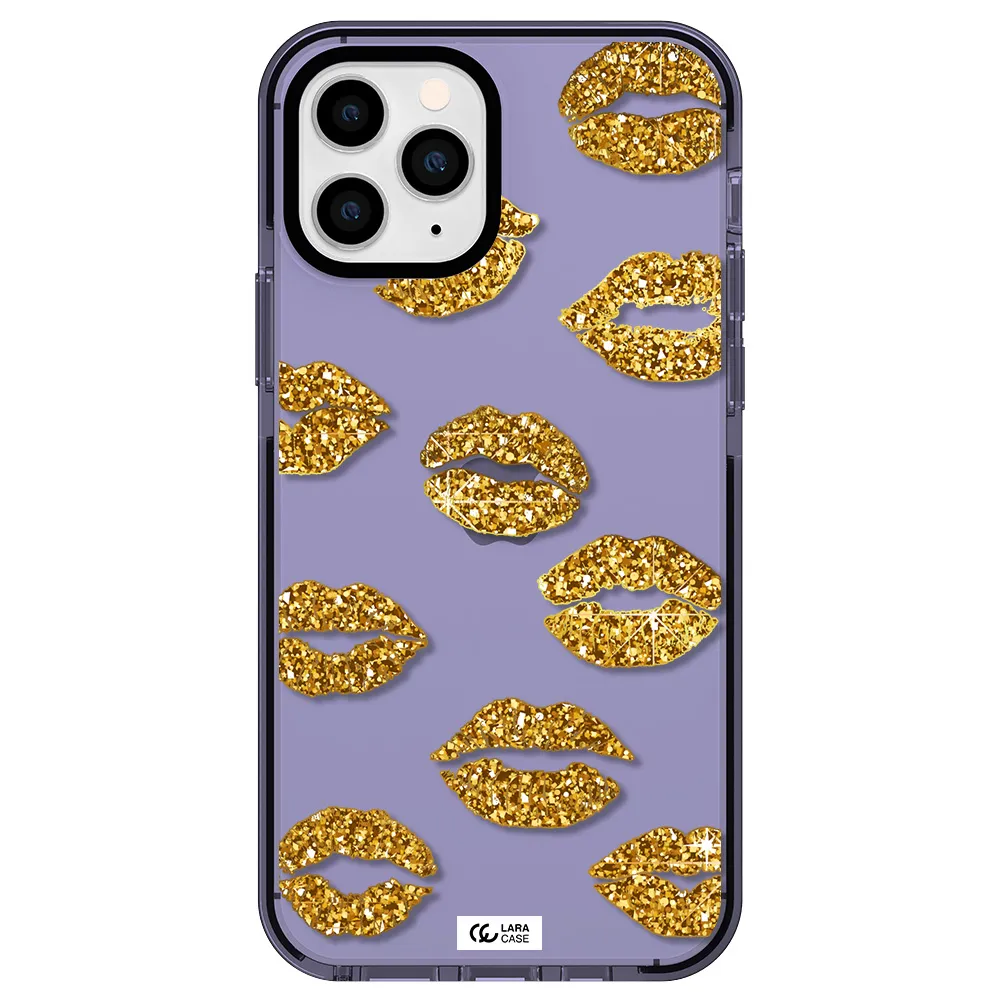 Glitter Lips Apple iPhone 11 pro impact Lilac Case