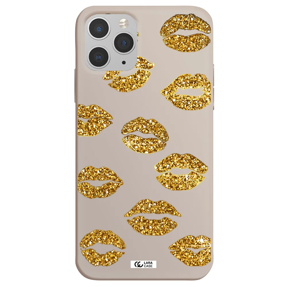 Glitter Lips Apple iPhone 11 pro max Silicone Stone Case