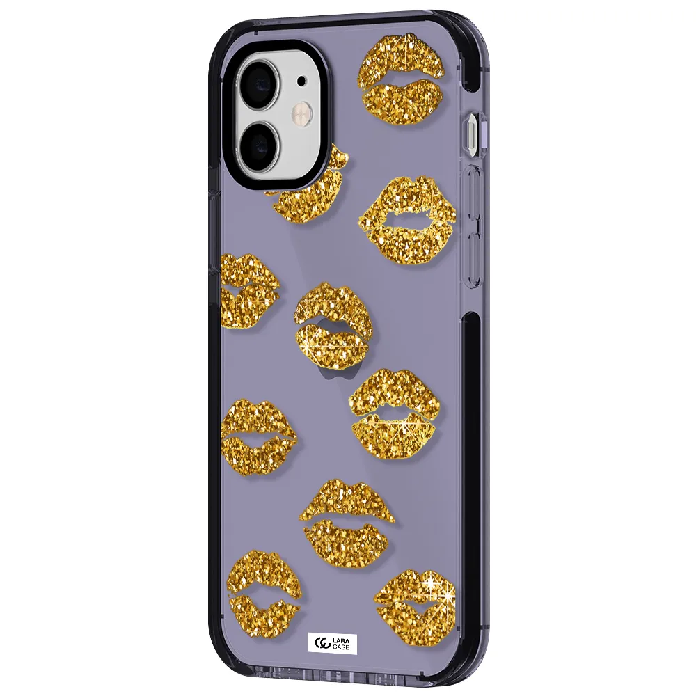 Glitter Lips Apple iPhone 12 impact Lilac Case