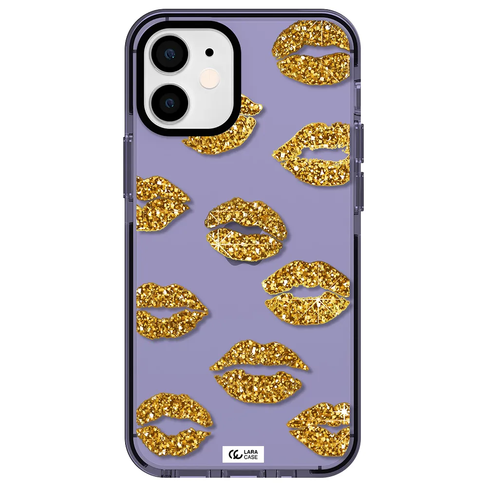Glitter Lips Apple iPhone 12 mini impact Lilac Case