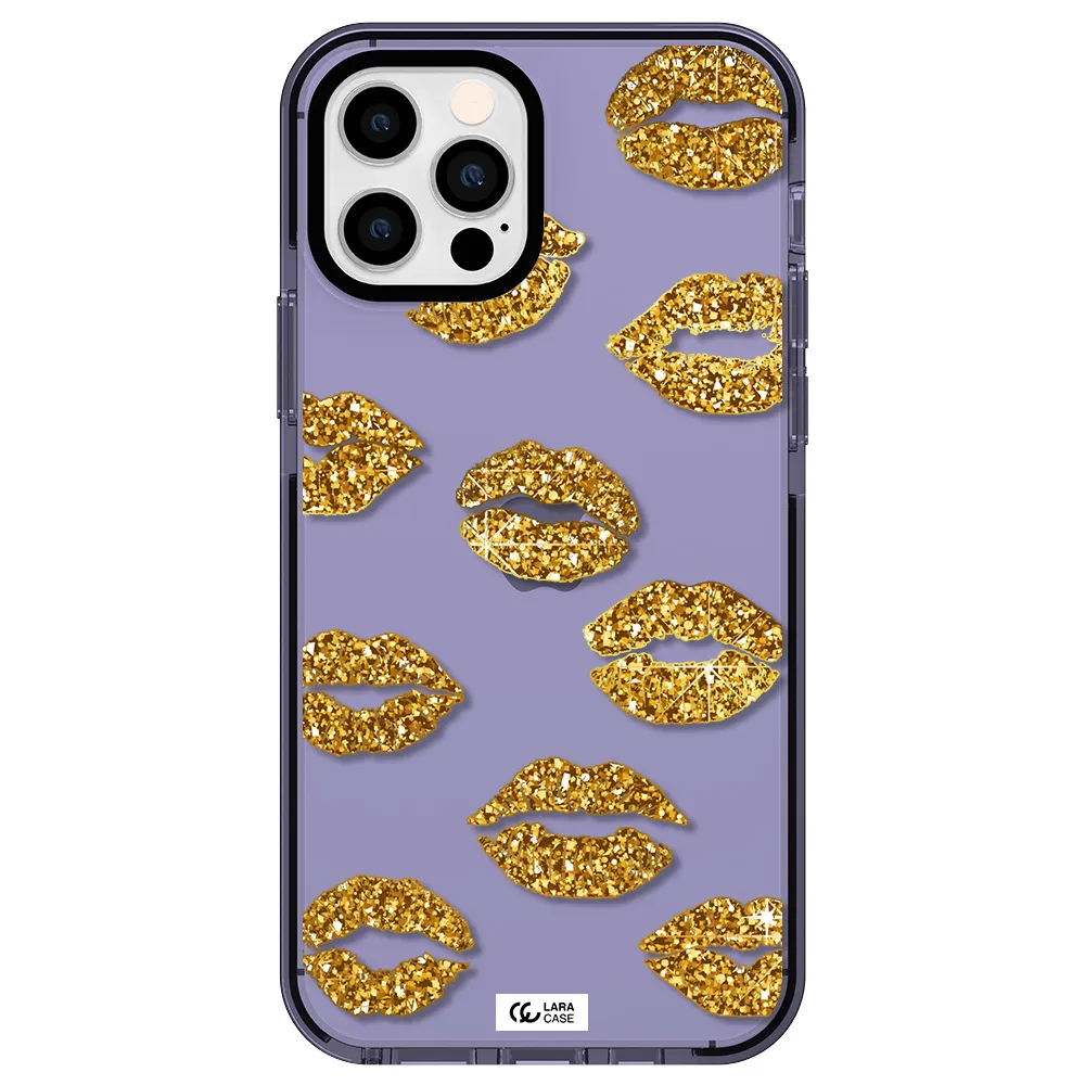 Glitter Lips Apple iPhone 12 pro impact Lilac Case
