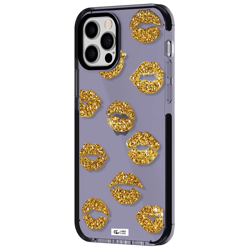 Glitter Lips Apple iPhone 12 pro impact Lilac Case