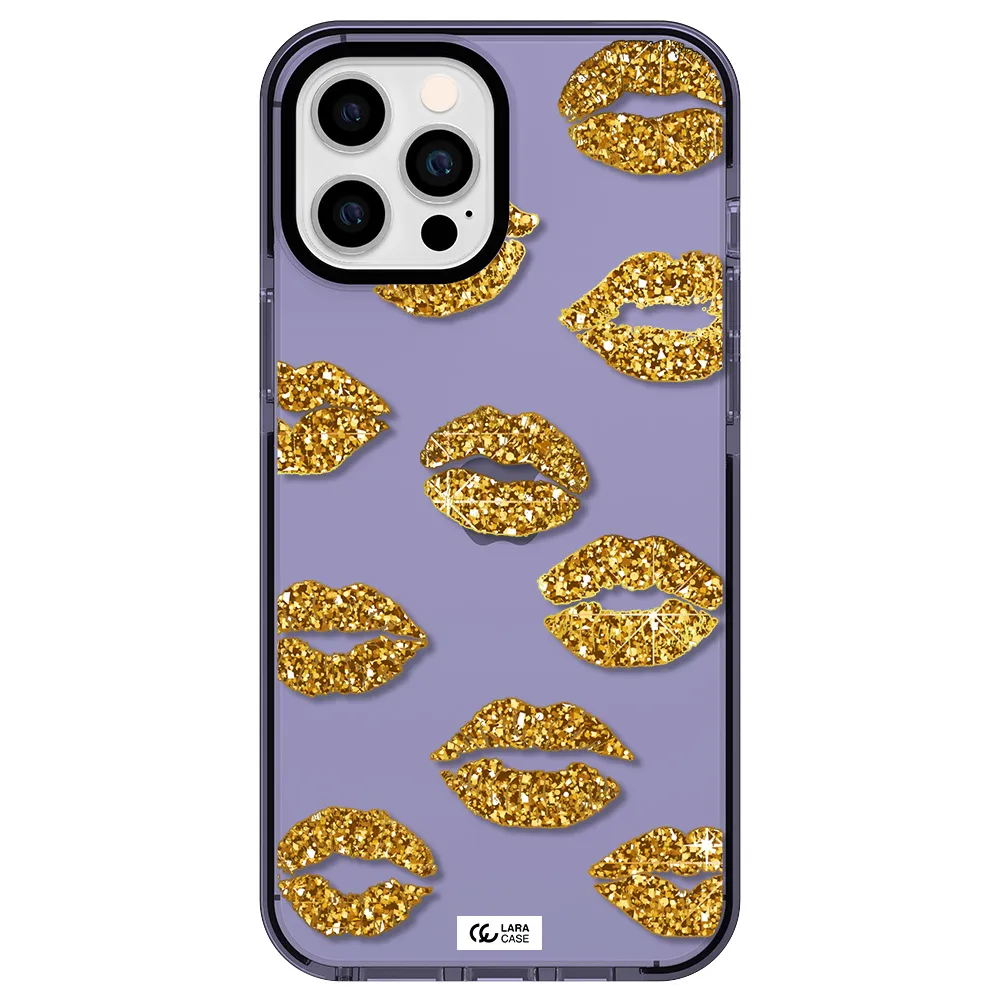 Glitter Lips Apple iPhone 12 pro max impact Lilac Case