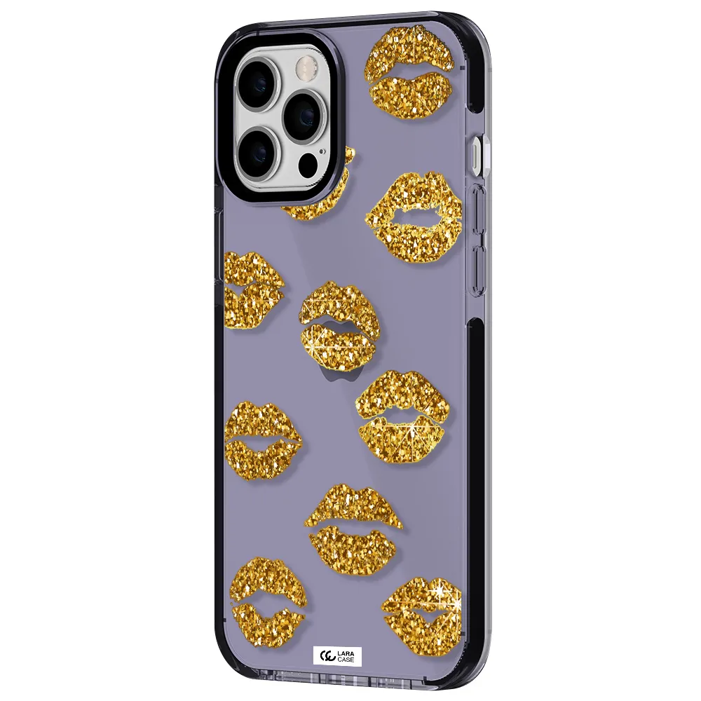 Glitter Lips Apple iPhone 12 pro max impact Lilac Case
