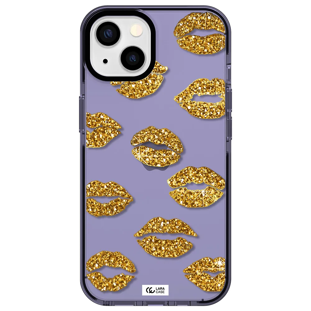 Glitter Lips Apple iPhone 13 impact Lilac Case