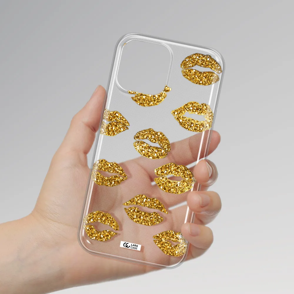 Glitter Lips Apple iPhone 13 Pro Clear TPU Case