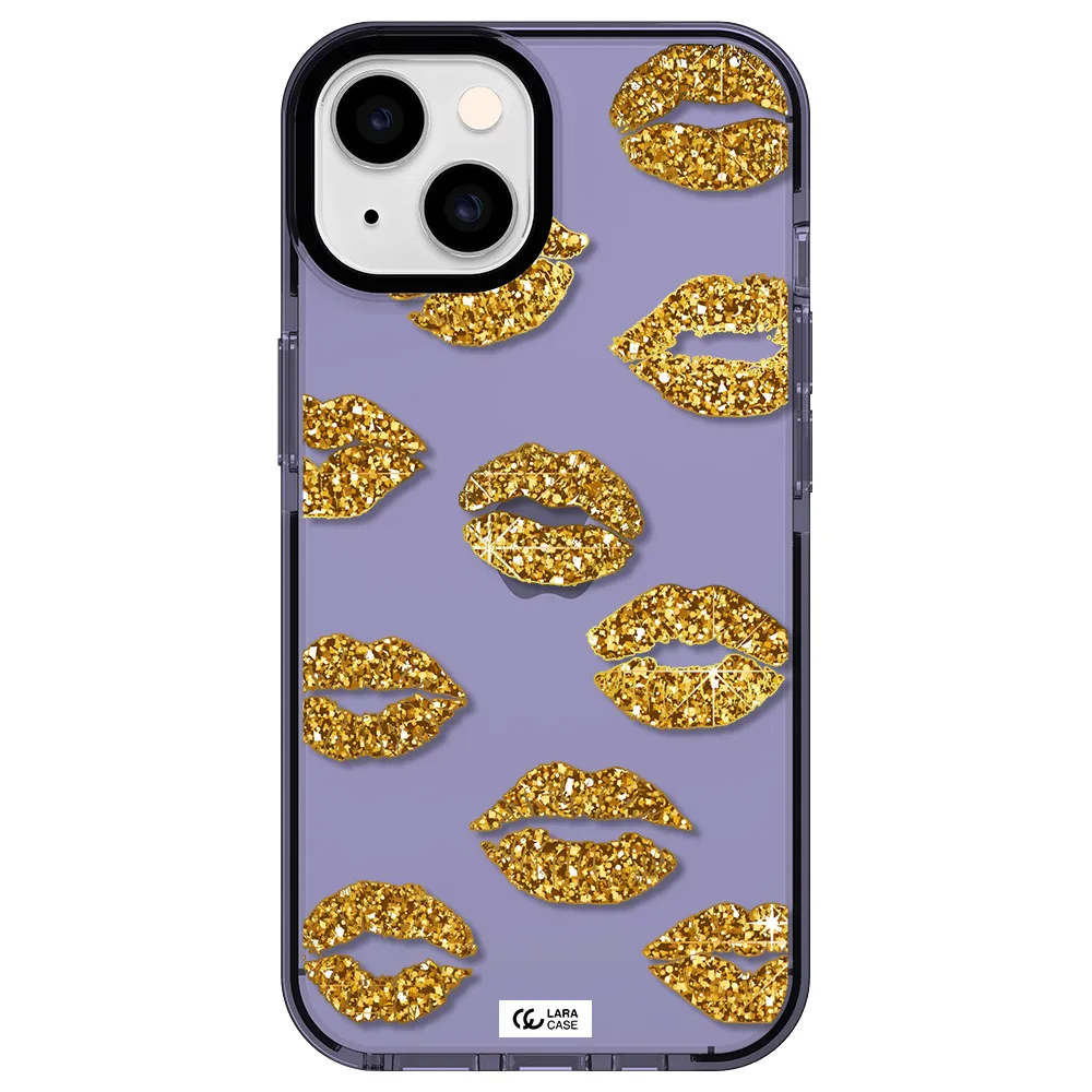 Glitter Lips Apple iPhone 14 impact Lilac Case