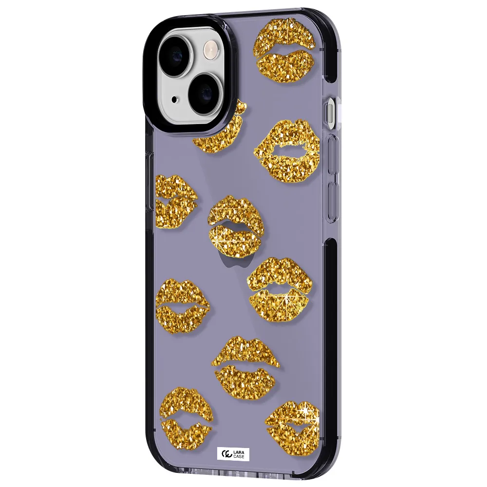 Glitter Lips Apple iPhone 14 impact Lilac Case