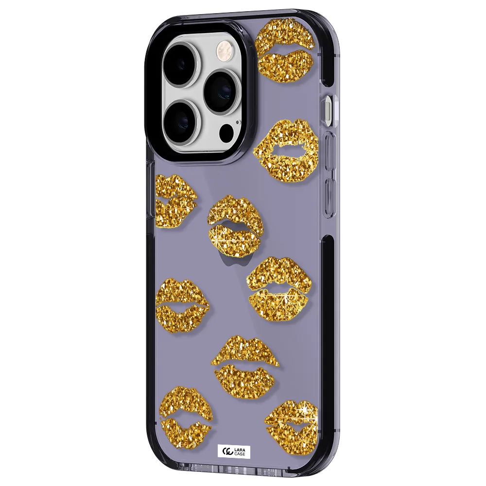 Glitter Lips Apple iPhone 14 pro impact Lilac Case