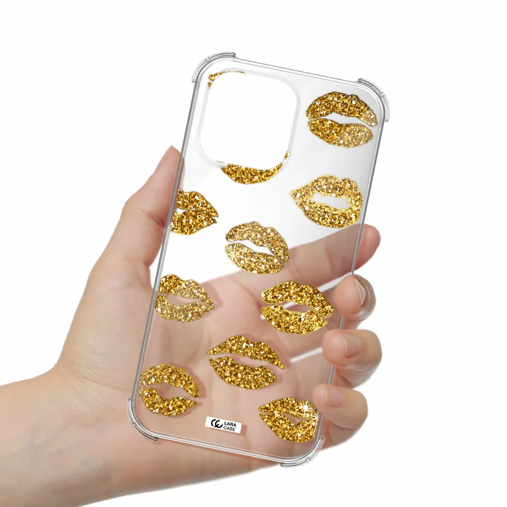 Glitter Lips Apple iPhone 14 pro max Clear PC Case