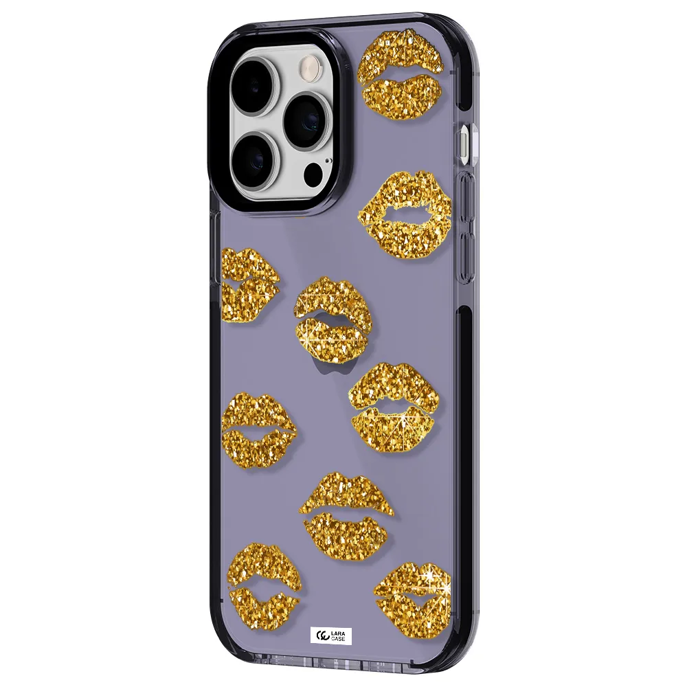 Glitter Lips Apple iPhone 15 Pro impact Lilac Case