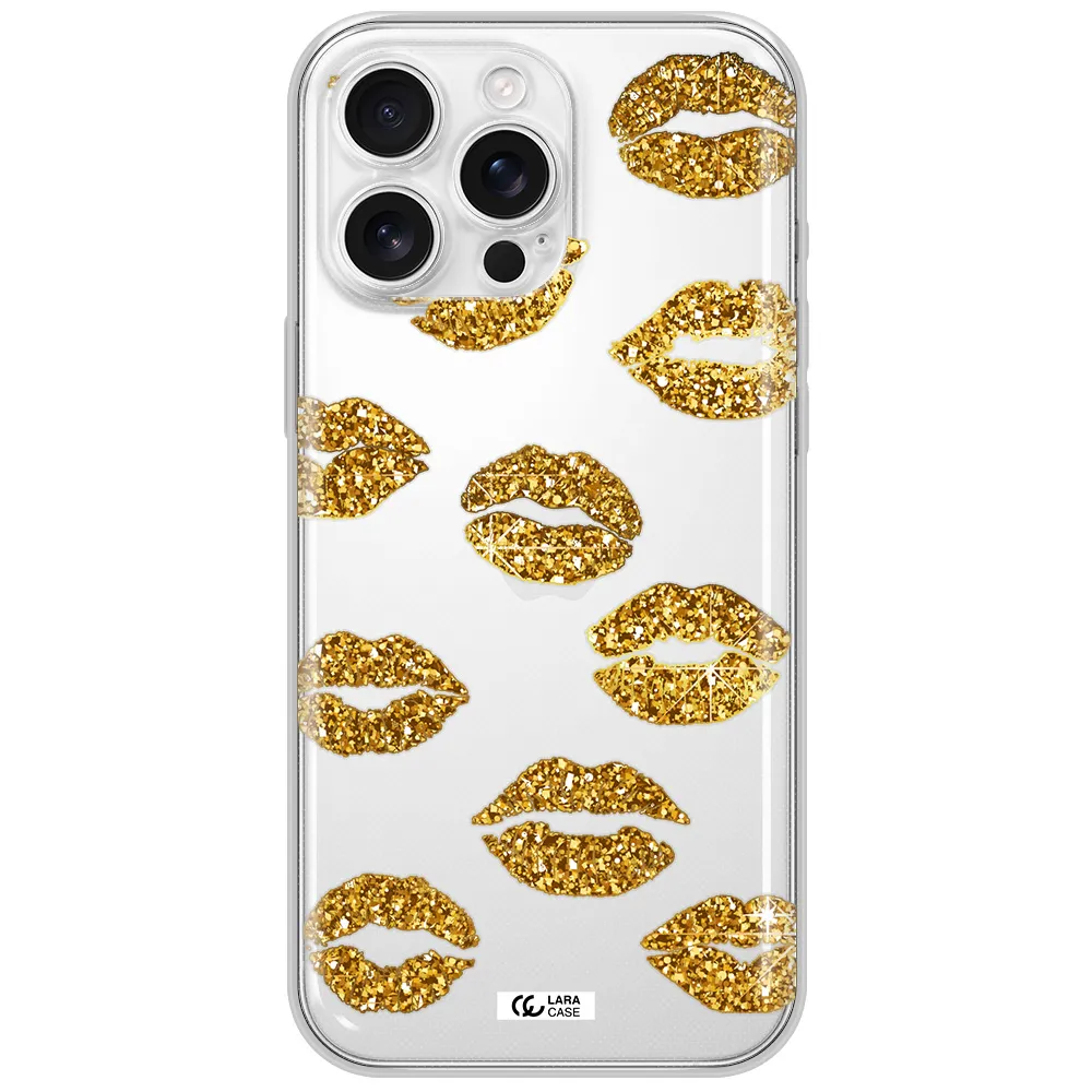 Glitter Lips Apple Iphone 16 Pro Max Clear Tpu Case