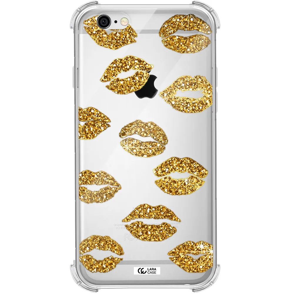 Glitter Lips Apple iPhone 6 Clear PC Case