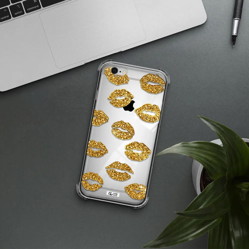 Glitter Lips Apple iPhone 6 Clear PC Case
