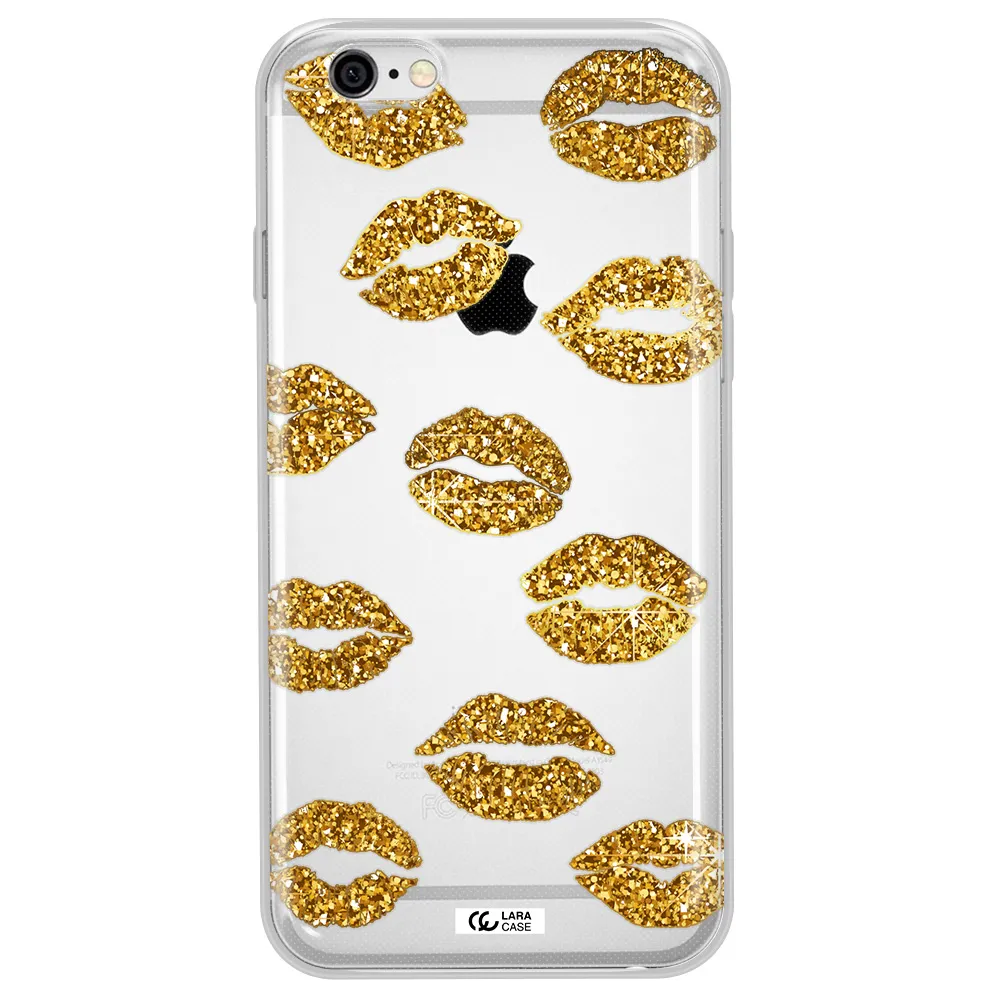 Glitter Lips Apple iPhone 6 Clear TPU Case