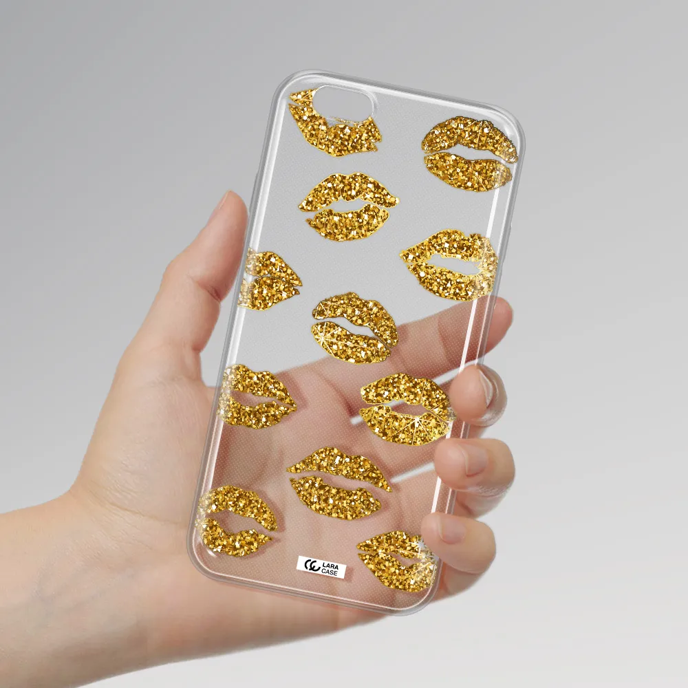 Glitter Lips Apple iPhone 6 Clear TPU Case