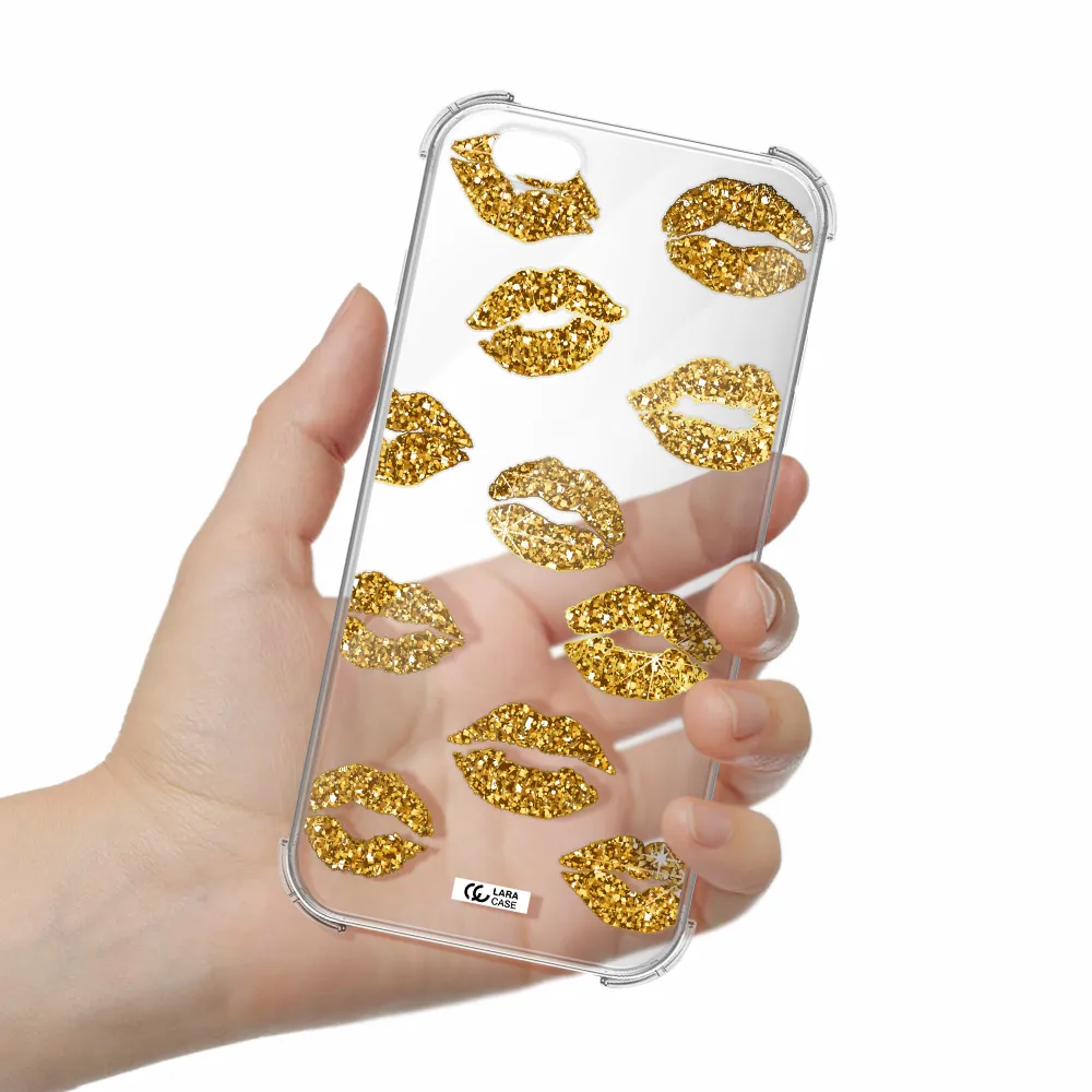 Glitter Lips Apple iPhone 6 plus Clear PC Case