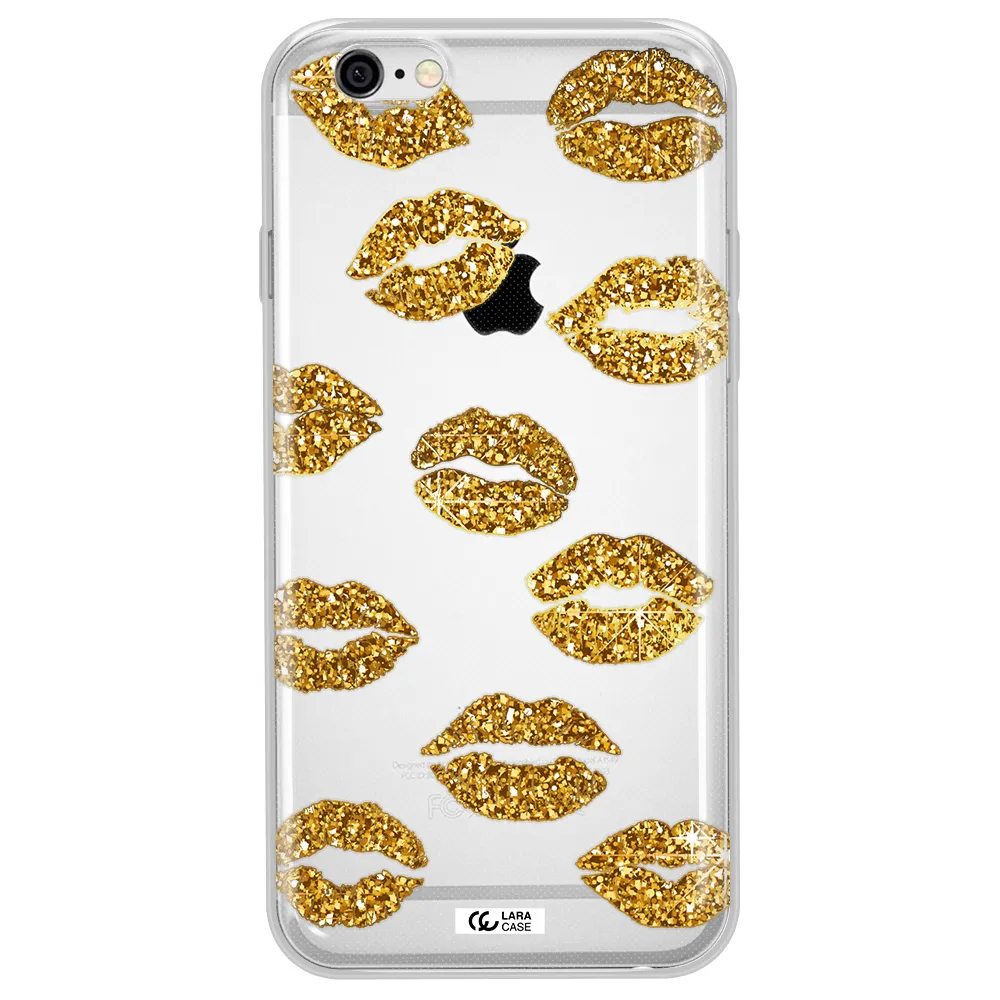 Glitter Lips Apple iPhone 6 plus Clear TPU Case