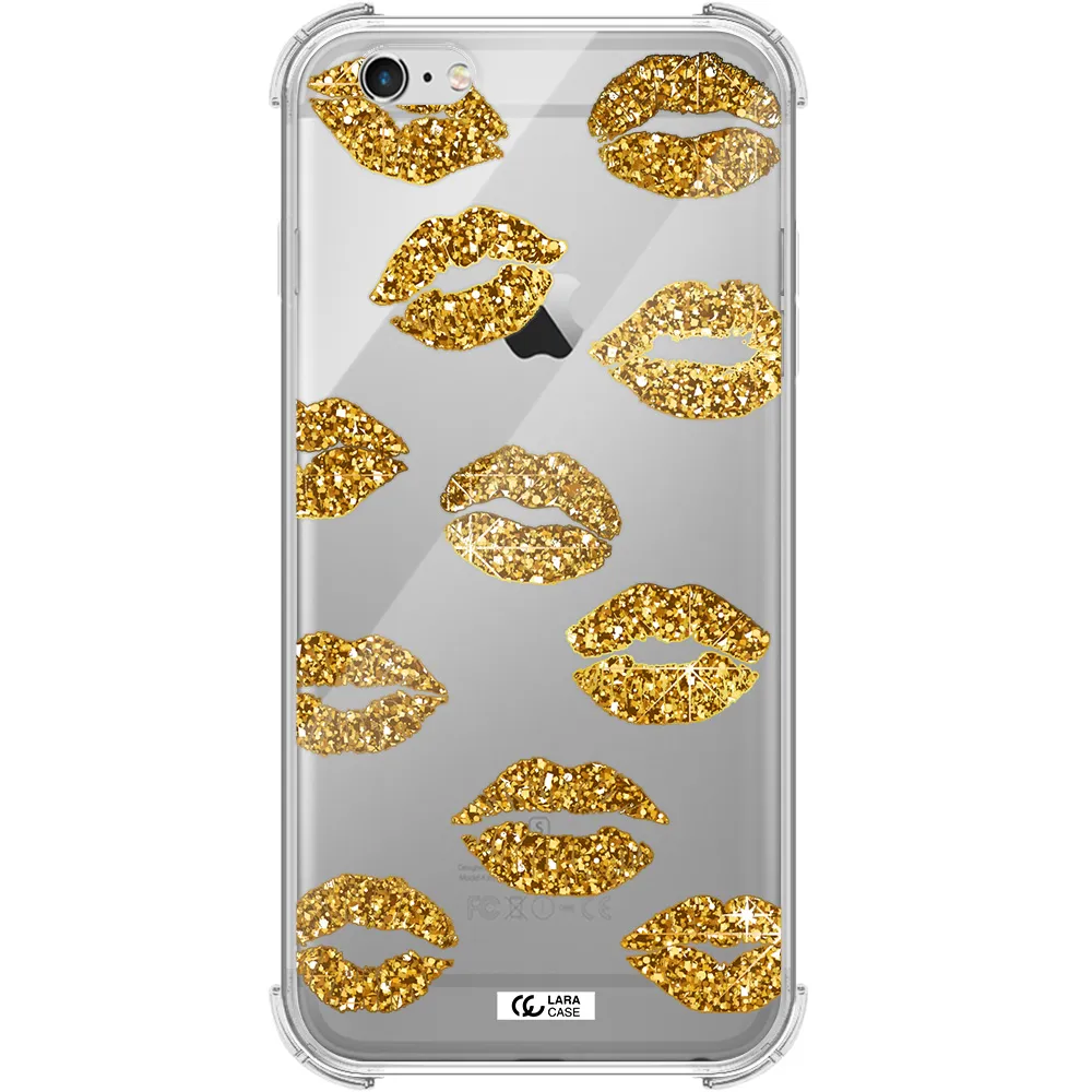 Glitter Lips Apple iPhone 6 s plus Clear PC Case