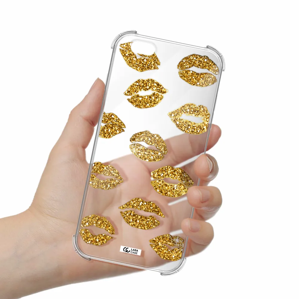 Glitter Lips Apple iPhone 6 s plus Clear PC Case