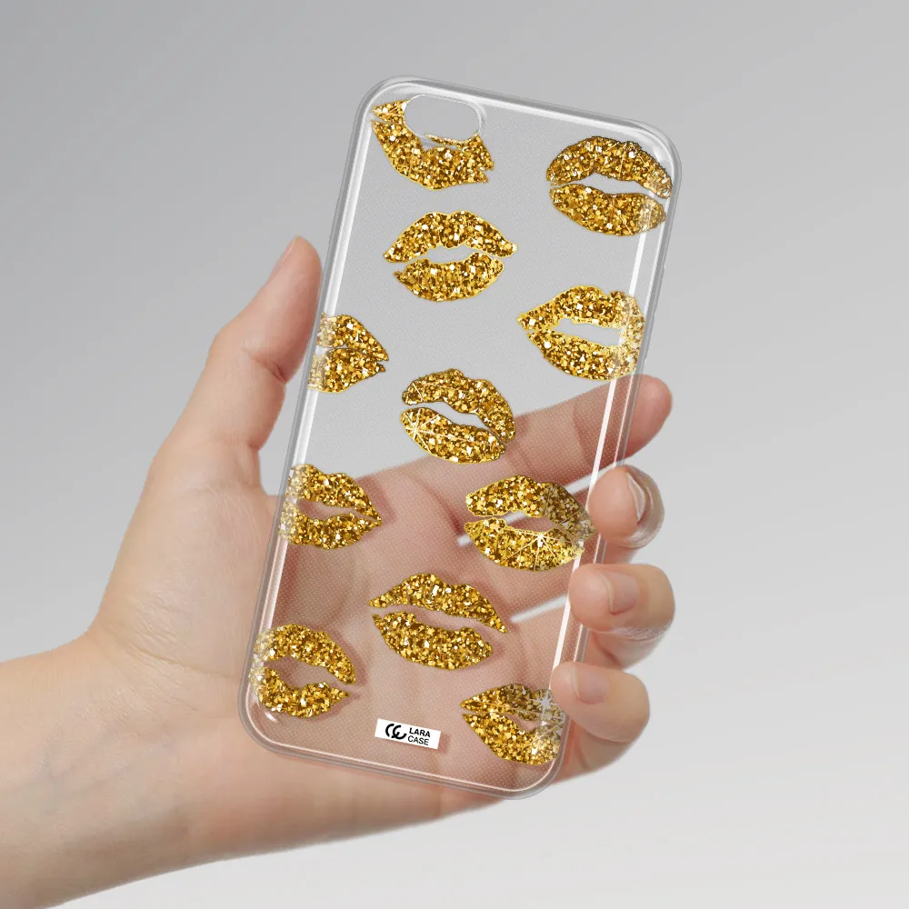 Glitter Lips Apple iPhone 6 s plus Clear TPU Case