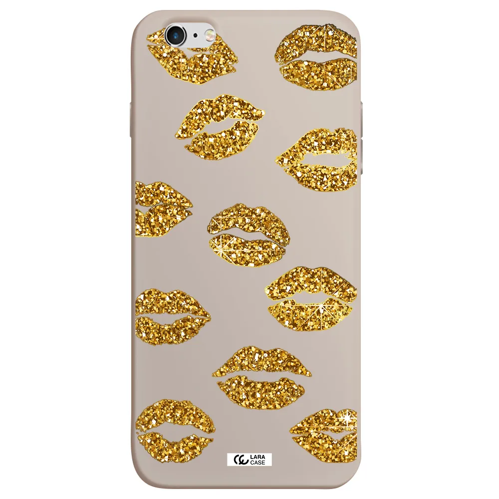 Glitter Lips Apple iPhone 6 s plus Silicone Stone Case